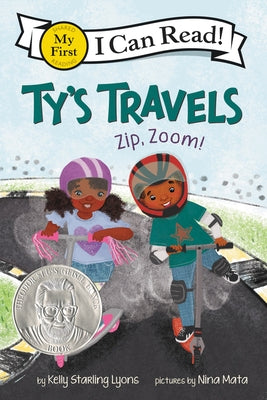 Hardcover image of "Ty's Travels: Zip, Zoom!" paperback book by HarperCollins featuring colorful travel-themed illustrations.
