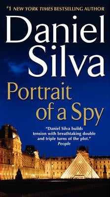 Close-up of the book cover for "Portrait of a Spy" by Harper, a mass market paperback with a historical espionage theme.