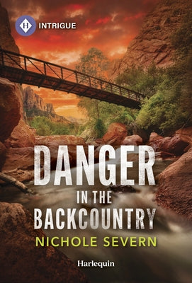 Mass market paperbound of "Danger in the Backcountry" by Harlequin Intrigue, showing the book cover with a suspenseful outdoor scene.