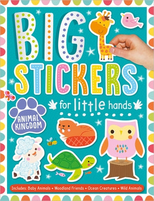 Colorful animal kingdom stickers for little hands on a paperback book by Make Believe Ideas, perfect for young children’s activities.