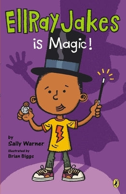 Paperback of EllRay Jakes Is Magic by Puffin Books, showing the book cover with colorful illustrations and title text.