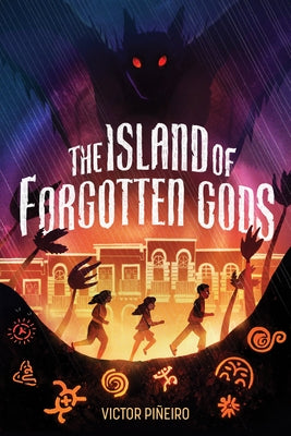 Paperback copy of The Island of Forgotten Gods by Sourcebooks Young Readers, showing the book cover with title and artwork.
