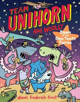 Paperback graphic novel "Dawn of the Dino Tooth Fairies" by Harperalley, featuring colorful illustrated cover art.