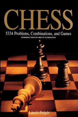 Paperback book titled "Chess: 5334 Problems, Combinations and Games" by Black Dog & Leventhal Publishers, open to a chess problem page.
