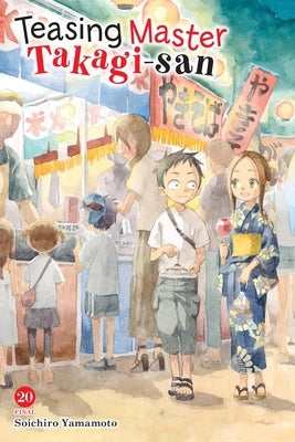 Paperback of Teasing Master Takagi-San, Vol. 20 manga by Yen Press showing the cover with colorful anime-style characters.