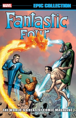 Marvel Universe Fantastic Four Epic Collection paperback comic book with colorful cover art featuring the Fantastic Four team.