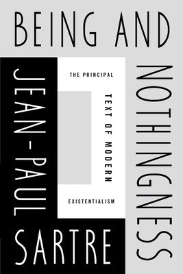 Paperback of "Being and Nothingness" by Jean-Paul Sartre, published by Washington Square Press, showing the book cover.