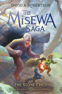 Paperback of The Stone Child by Tundra Books, featuring a colorful illustrated cover with a mystical stone and child image.
