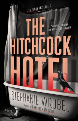 Paperback copy of The Hitchcock Hotel novel by Berkley Books, featuring the book cover with title and author details.