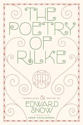 Paperback of The Poetry of Rilke by North Point Press, featuring a close-up of the book cover with elegant typography.
