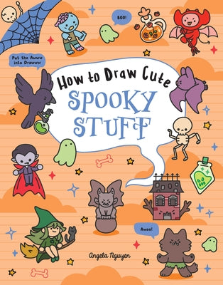 Paperback book titled "How to Draw Cute Spooky Stuff" by Union Square Kids with colorful spooky-themed illustrations.
