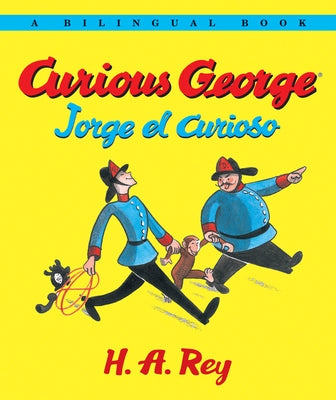 Bilingual Curious George paperback book by Clarion Books, featuring George in colorful cover art, English and Spanish text visible.