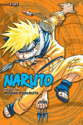 Paperback Naruto 3-in-1 Edition Vol. 2 by Viz Media featuring manga pages from volumes 4, 5, and 6 with colorful cover art.