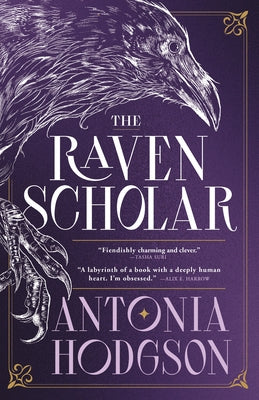 Paperback of The Raven Scholar by Orbit featuring detailed cover art with dark, mysterious imagery.