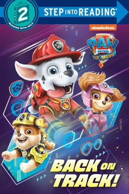 Paperback of Paw Patrol: The Movie: Back on Track! book by Random House Books for Young Readers, featuring colorful cover art.