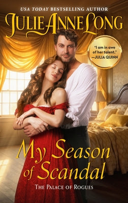 Mass market paperback of "My Season of Scandal: The Palace of Rogues" by Avon Books, featuring a cover with Victorian-era artwork.