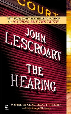 Cover of "The Hearing" mass market paperback by Berkley Books featuring book title and author text on the front cover.