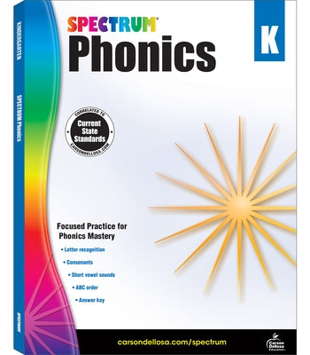 Spectrum Phonics, Grade K: Volume 90 Paperback Spectrum