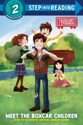 Paperback of Meet the Boxcar Children early reader book by Random House, featuring colorful cover art with children and a boxcar.