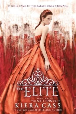 Paperback copy of "The Elite" novel by HarperCollins, showing the book's cover with title and author text.