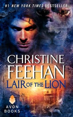 Mass market paperback of "Lair of the Lion" by Avon Books, featuring a cover illustration with a lion and mystical elements.