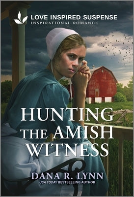 Mass market paperbound of "Hunting the Amish Witness" from Love Inspired Suspense, featuring a cover image with a rural Amish setting.