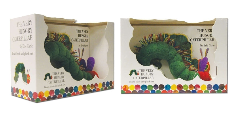 The Very Hungry Caterpillar boxed set with colorful board book and plush toy from World of Eric Carle, featuring a plush caterpillar.