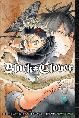 Black Clover Vol. 1 paperback manga by Viz Media, featuring cover art with characters from the Black Clover series.