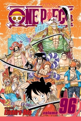 Paperback of One Piece, Vol. 96 manga by Viz Media featuring colorful cover art with characters from the series.