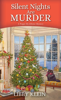 Mass market paperbound copy of "Silent Nights Are Murder" novel by Kensington Cozies, with a book cover featuring a mysterious night scene.