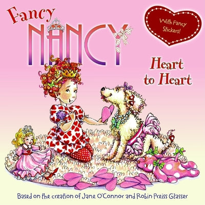 Paperback of Fancy Nancy: Heart to Heart by HarperCollins, featuring colorful cover art with heart and sticker illustrations.