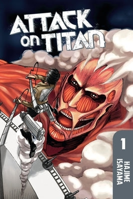 Paperback of Attack on Titan 1 manga by Kodansha Comics featuring the cover art with characters and titans.