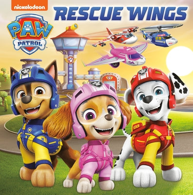 Paperback Rescue Wings Paw Patrol book by Random House Books for Young Readers featuring colorful illustrations of rescue pups and characters.