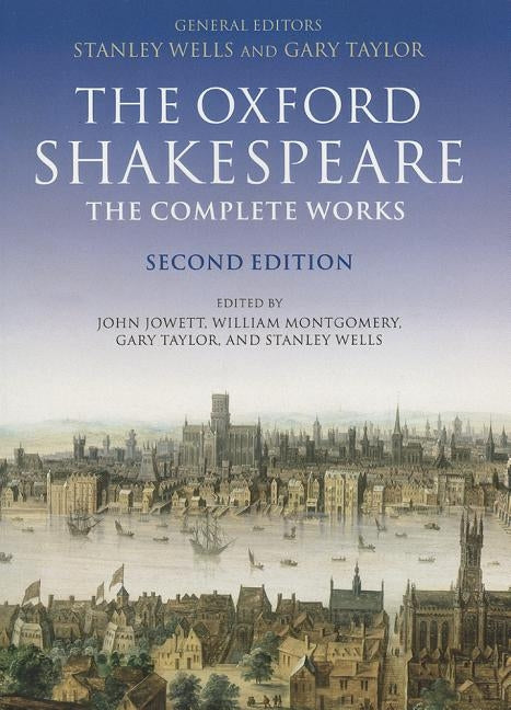 Oxford University Press paperback of William Shakespeare's complete works, featuring a classic cover design and detailed text pages.