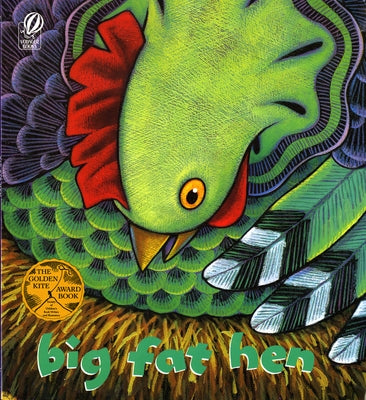 Paperback of Big Fat Hen by Clarion Books, showing the book cover with colorful illustrations and title text.