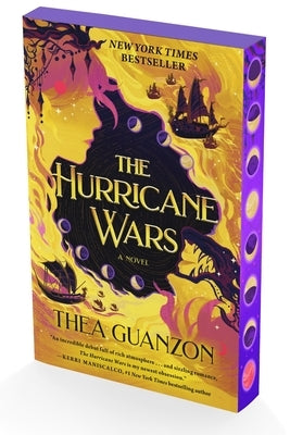 Paperback of The Hurricane Wars by Harper Voyager featuring cover art with stormy skies and a fierce battle scene.