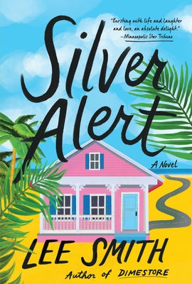 Silver Alert paperback book by Algonquin Books, featuring a close-up of the book cover with silver and blue design elements.