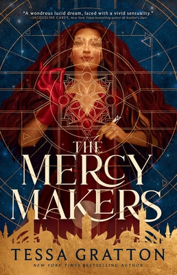 Paperback of The Mercy Makers by Orbit, featuring a cover with abstract art and bold typography on a dark background.