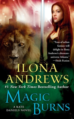 Mass market paperback of "Magic Burns" by Ace Books, featuring a fantasy novel cover with mystical artwork.