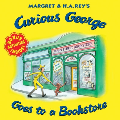 Paperback of Curious George Goes to a Bookstore by Clarion Books, featuring Curious George exploring a colorful bookstore scene.