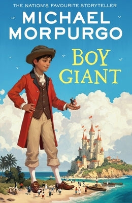 Paperback copy of Boy Giant by HarperCollins Children's Books, featuring colorful cover art with a giant boy illustration.