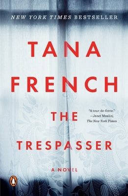 Paperback copy of The Trespasser novel by Penguin Books, featuring the book cover with title and author details.