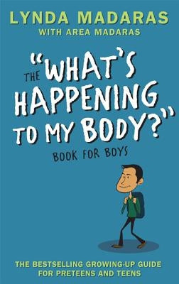 Paperback book titled "What's Happening to My Body? Book for Boys" by William Morrow & Company, showing the cover with illustrations.