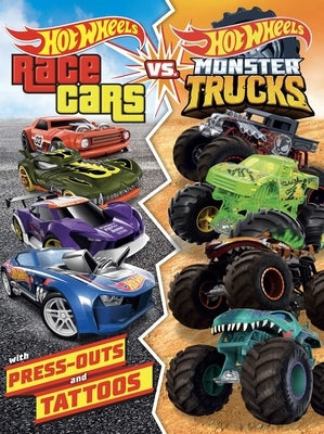 Hot Wheels: Race Cars vs. Monster Trucks: 100% Officially Licensed by Mattel, Activities, Tattoos, & Press-Out Cards for Kids Ages 4 to 8 Paperback Buzzpop