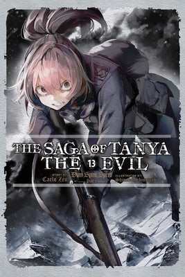 Paperback of The Saga of Tanya the Evil, Vol. 13 light novel by Yen on, showing the book cover with title and illustration.