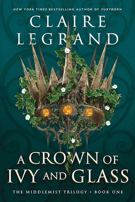 Library binding of "A Crown of Ivy and Glass" by Thorndike Press Large Print, featuring a decorative cover with ivy and glass elements.