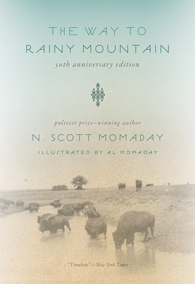Paperback of The Way to Rainy Mountain 50th Anniversary Edition by Unm Press, showing the book cover with title and design.