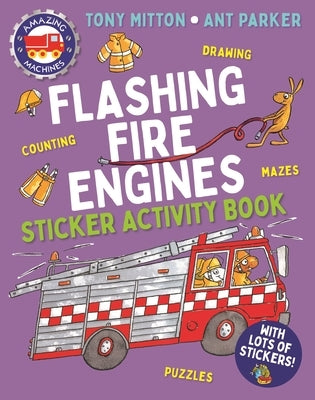 Amazing Machines Flashing Fire Engines Sticker Activity Book Paperback Kingfisher