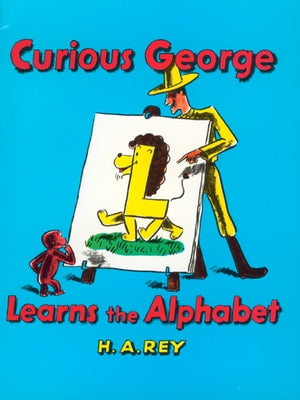 Paperback of Curious George Learns the Alphabet by Clarion Books featuring the iconic monkey character and colorful alphabet illustrations.