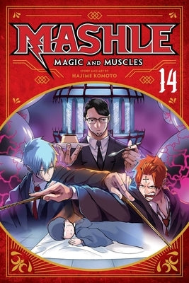 Paperback of Mashle: Magic and Muscles, Vol. 14 manga by Viz Media featuring colorful cover art and illustrated pages.